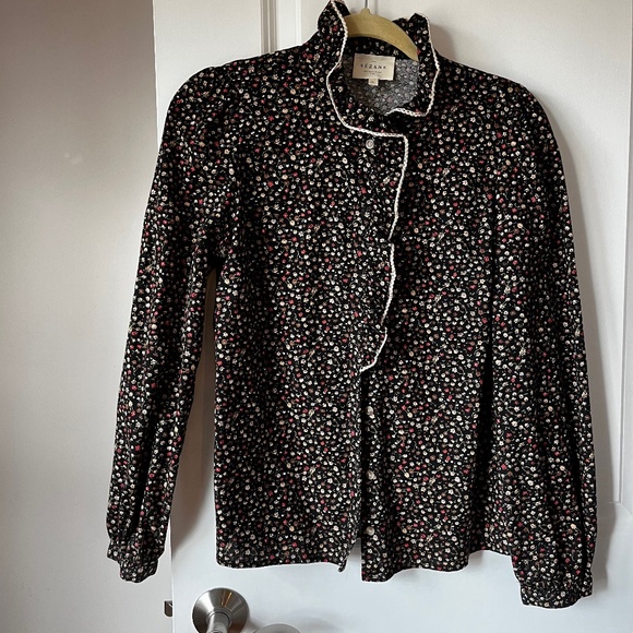 Sezane Angelina Floral Shirt, Size 34 - Picture 3 of 8